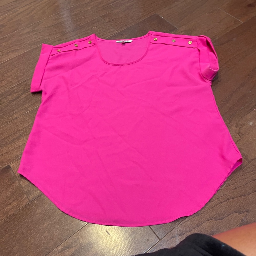 Speed Limit Hot Pink Blouse Shirt Top Size XL